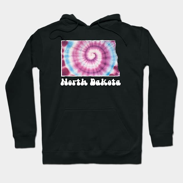 North Dakota Tie Dye Hoodie by SunburstGeo